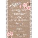 Tableau Menu Mariage "bohème" personnalisé