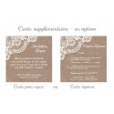 Carte réponse ou invitation repas en option - Rustique chic