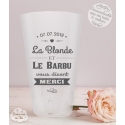 Gobelet mariage personnalisé - "La blonde et le barbu"