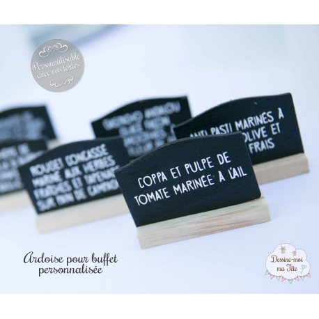 Marque-plat pour buffet - Ardoise buffet personnalisée