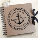 Livre d'Or mariage kraft - Marin - à personnaliser pour votre mariage