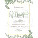 Tableau "Prenez un masque" Végétal