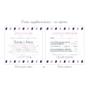 Carte-réponse ou invitation repas en supplément - Voyage