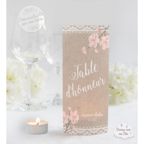 Photophores mariage Marque-table - Bohème Romantique