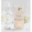 Photophores mariage Marque-table - Voyage Vintage