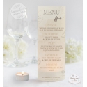 Photophores mariage Menu -Voyage Vintage