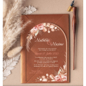 Faire part de Mariage plexi acrylique - Terracotta