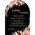 Faire part de Mariage plexi acrylique - Terracotta