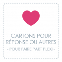 Cartons supplémentaires pour faire part sur plexi