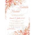 Faire part de Mariage papier Calque - Terracotta