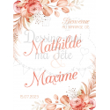 Tableau de Bienvenue Mariage Terracotta