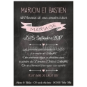 VERSO - Faire part de Mariage - Calendrier Ardoise