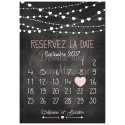 RECTO - Faire part de Mariage - Calendrier Ardoise