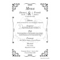 "Black & White" - Menu de Mariage