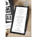 Menu de Mariage - Polaroid Ardoise