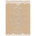 Menu de Mariage Rustique chic