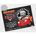 carte d'invitation Anniversaire - Cars Ardoise