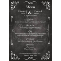 Tableau Menu Mariage avec fond ardoise