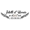 Stickers de voiture mariage personnalisé - "Branches"