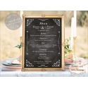 Tableau Menu Mariage "Ardoise" personnalisé