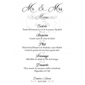 Tableau Menu Mariage "Minimaliste blanc" personnalisé