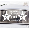 Stickers de voiture mariage personnalisé - "Cinéma"