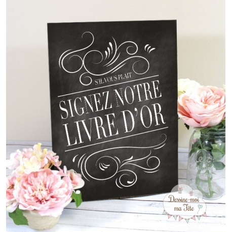 Tableau Guestbook / Livre d'Or - Ardoise 1